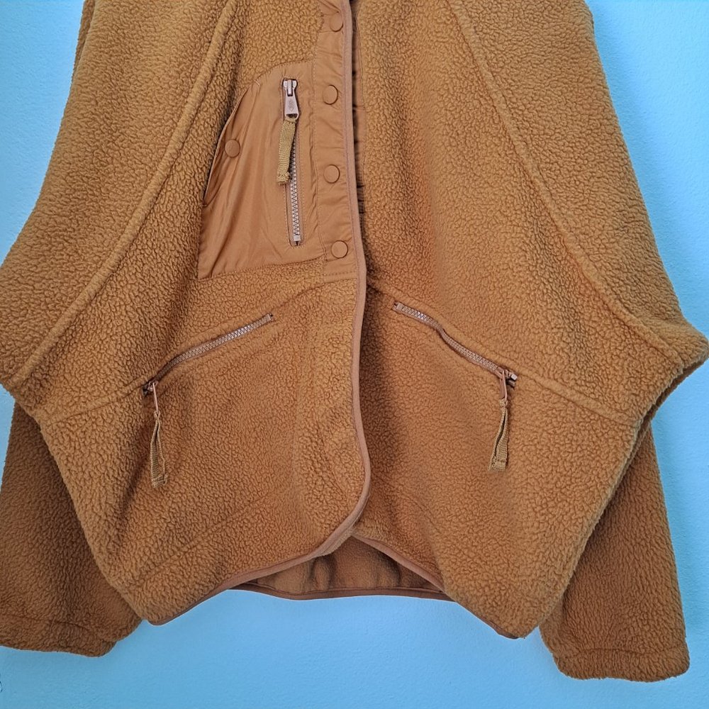 Free People Mustard Yellow Sherpa Jacket - Picture 6 of 15
